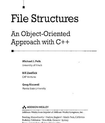 خرید و دانلود نسخه کامل کتاب File Structures: An Object-Oriented Approach with C++