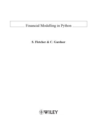 خرید و دانلود نسخه کامل کتاب Financial Modelling in Python
