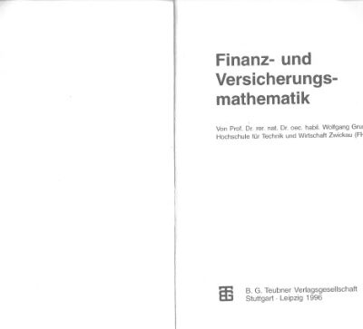 خرید و دانلود نسخه کامل کتاب Finanz- und Versicherungs-mathematik
