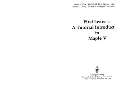 خرید و دانلود نسخه کامل کتاب First Leaves: A Tutorial Introduction to Maple V