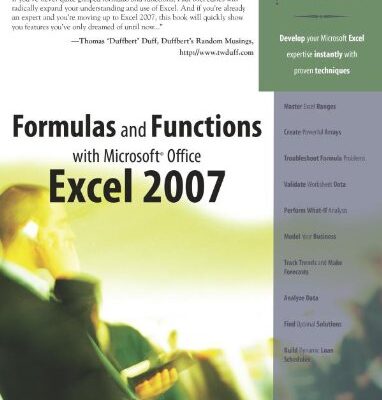 خرید و دانلود نسخه کامل کتاب Formulas and Functions with Microsoft Office Excel 2007