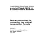 خرید و دانلود نسخه کامل کتاب Fortran Subroutines for Computing the Optimal Interpolation Formula