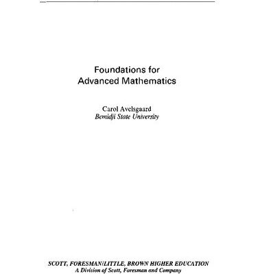 خرید و دانلود نسخه کامل کتاب Foundations for Advanced Mathematics