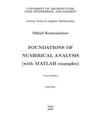 خرید و دانلود نسخه کامل کتاب Foundations of numerical analysis (with MatLab examples). Vol. 1