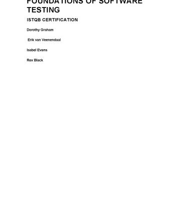 خرید و دانلود نسخه کامل کتاب Foundations of Software Testing: ISTQB Certification