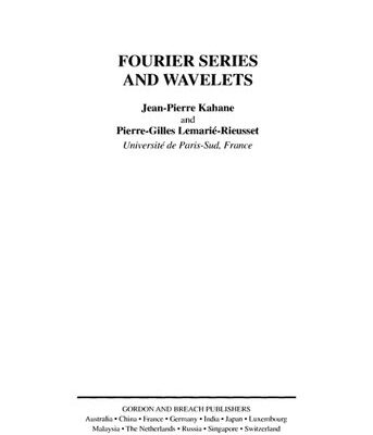 خرید و دانلود نسخه کامل کتاب Fourier Series and Wavelets