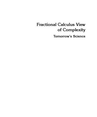خرید و دانلود نسخه کامل کتاب Fractional calculus view of complexity : tomorrow’s science