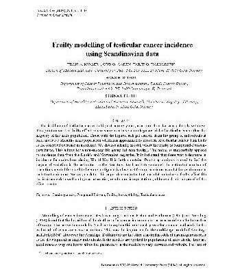 خرید و دانلود نسخه کامل کتاب Frailty modelling of testicular cancer incidence using Scandinavian data