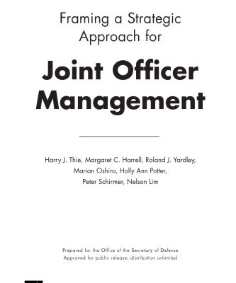 خرید و دانلود نسخه کامل کتاب Framing A Strategic Approach For Joint Officer Management