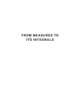 خرید و دانلود نسخه کامل کتاب From Measures to Itô Integrals