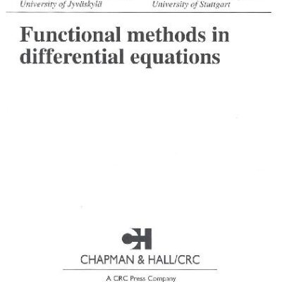 خرید و دانلود نسخه کامل کتاب Functional Methods in Differential Equations