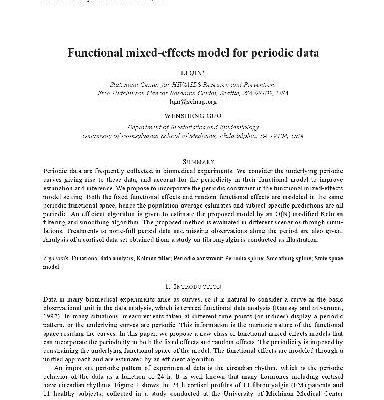 خرید و دانلود نسخه کامل کتاب Functional mixed-effects model for periodic data