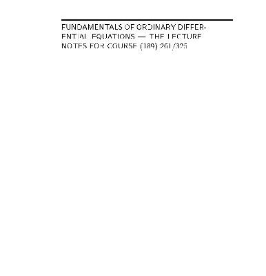 خرید و دانلود نسخه کامل کتاب Fundamentals of Ordinary Differential Equations
