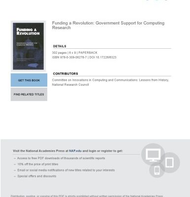 خرید و دانلود نسخه کامل کتاب Funding a Revolution: Government Support for Computing Research