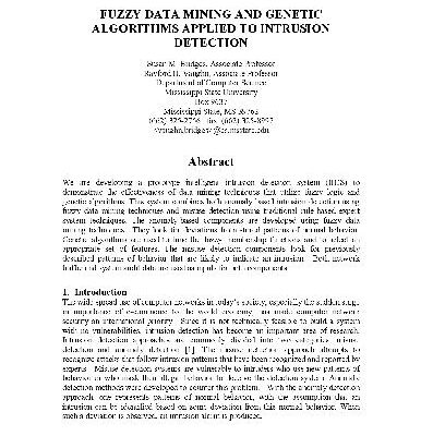 خرید و دانلود نسخه کامل کتاب FuzzyData Mining and Genetic Algorithms Applied to Intrusion Detection