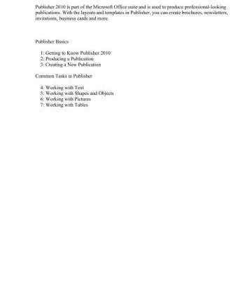 خرید و دانلود نسخه کامل کتاب GCFLearnFree.org. Publisher 2010