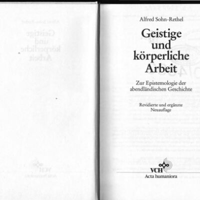 خرید و دانلود نسخه کامل کتاب Geistige und körperliche Arbeit