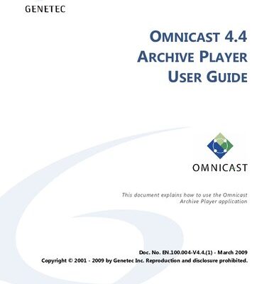 خرید و دانلود نسخه کامل کتاب Genetec Archive Player User Guide