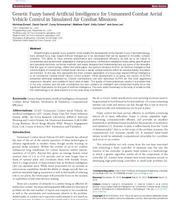 خرید و دانلود نسخه کامل کتاب genetic fuzzy based artificial intelligence for unmanned combat aerialvehicle control in simulated-air combat missions