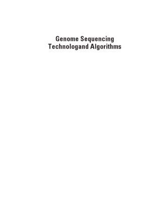 خرید و دانلود نسخه کامل کتاب Genome Sequencing Technology and Algorithms