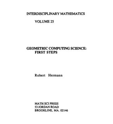 خرید و دانلود نسخه کامل کتاب Geometric computing science: first steps