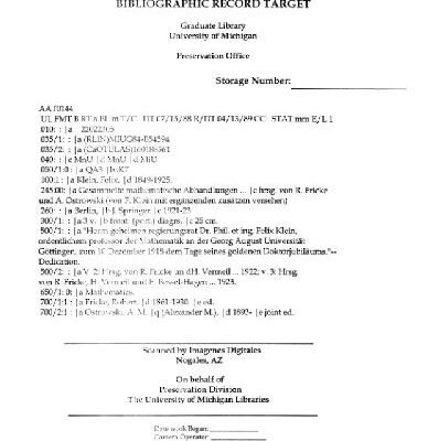 خرید و دانلود نسخه کامل کتاب Gesammelte mathematische Abhandlungen