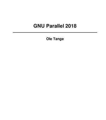 خرید و دانلود نسخه کامل کتاب GNU Parallel 2018