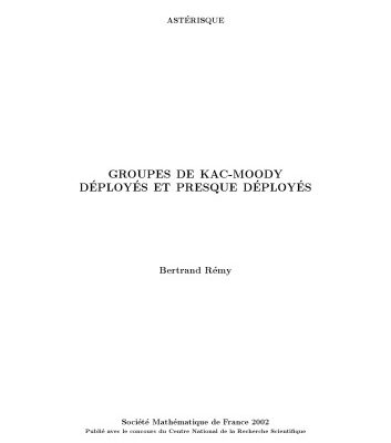 خرید و دانلود نسخه کامل کتاب Groupes de Kac-Moody déployés et presque déployés