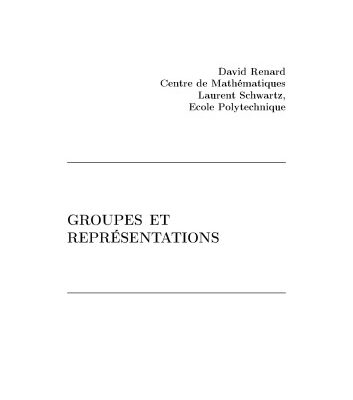 خرید و دانلود نسخه کامل کتاب Groupes et représentations