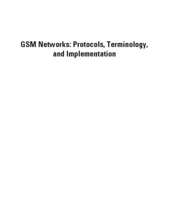 خرید و دانلود نسخه کامل کتاب GSM Networks: Protocols, Terminology and Implementation