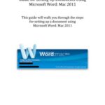 خرید و دانلود نسخه کامل کتاب Guide for Setting Up Documents Using Microsoft Word: Mac 2011