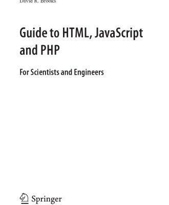 خرید و دانلود نسخه کامل کتاب Guide to HTML, JavaScript and PHP: For Scientists and Engineers