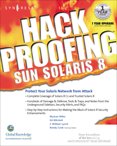 خرید و دانلود نسخه کامل کتاب Hack Proofing Sun Solaris 8
