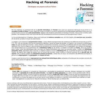 خرید و دانلود نسخه کامل کتاب Hacking et Forensic