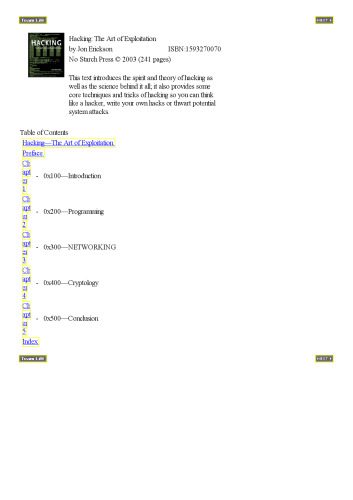 خرید و دانلود نسخه کامل کتاب Hacking: The Art of Exploitation_686835754892b.jpeg خرید و دانلود نسخه کامل کتاب Hacking: The Art of Exploitation