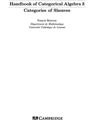 خرید و دانلود نسخه کامل کتاب Handbook of Categorical Algebra 3 Categories of Sheaves