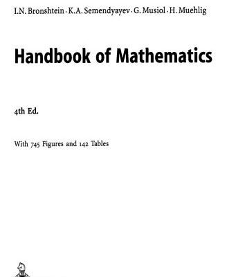 خرید و دانلود نسخه کامل کتاب Handbook of Mathematics, 4th ed.