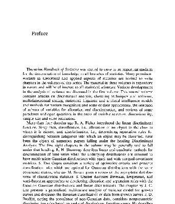 خرید و دانلود نسخه کامل کتاب Handbook of Statistics. Classification, Pattern Recognition and Reduction of Dimension