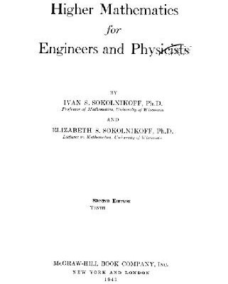 خرید و دانلود نسخه کامل کتاب Higher Mathematics for Engineers and Physicists