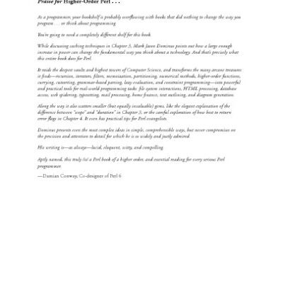 خرید و دانلود نسخه کامل کتاب Higher-order Perl : a guide to program transformation