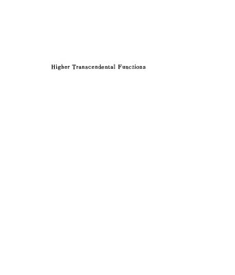 خرید و دانلود نسخه کامل کتاب Higher Transcendental Functions (Vol. 3)