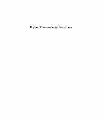 خرید و دانلود نسخه کامل کتاب Higher transcendental functions