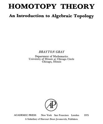 خرید و دانلود نسخه کامل کتاب Homotopy theory, an introduction to algebraic topology