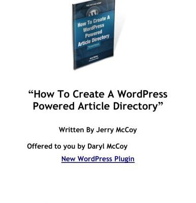 خرید و دانلود نسخه کامل کتاب How to create a WordPress powered article directory