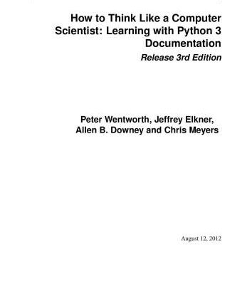 خرید و دانلود نسخه کامل کتاب How to Think Like a Computer Scientist: Learning with Python 3