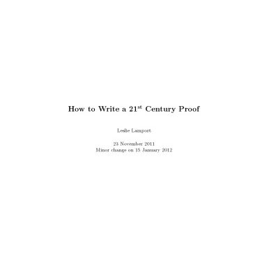 خرید و دانلود نسخه کامل کتاب How to Write a 21st Century Proof