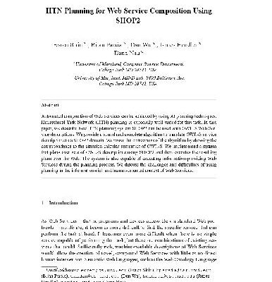 خرید و دانلود نسخه کامل کتاب HTN Planning for Web Service Composition Using SHOP2
