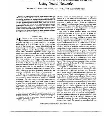 خرید و دانلود نسخه کامل کتاب Identification and Control of Dynamic Systems Using Neural Networks