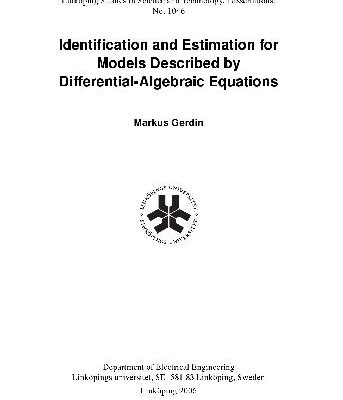 خرید و دانلود نسخه کامل کتاب Identification and estimation for models described by differential-algebraic equations
