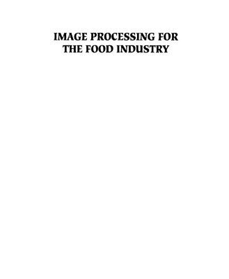 خرید و دانلود نسخه کامل کتاب Image Processing for the Food Industry